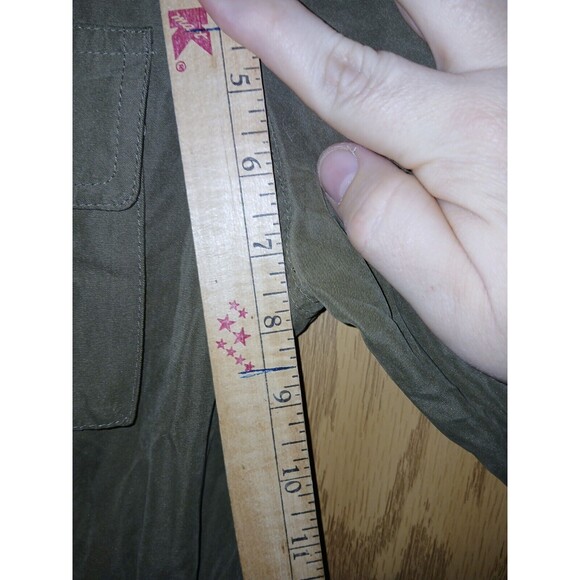 Love Tree Utility Jacket Women’s Size Large Army Green Drawstring Waist 40×28 - Picture 9 of 16